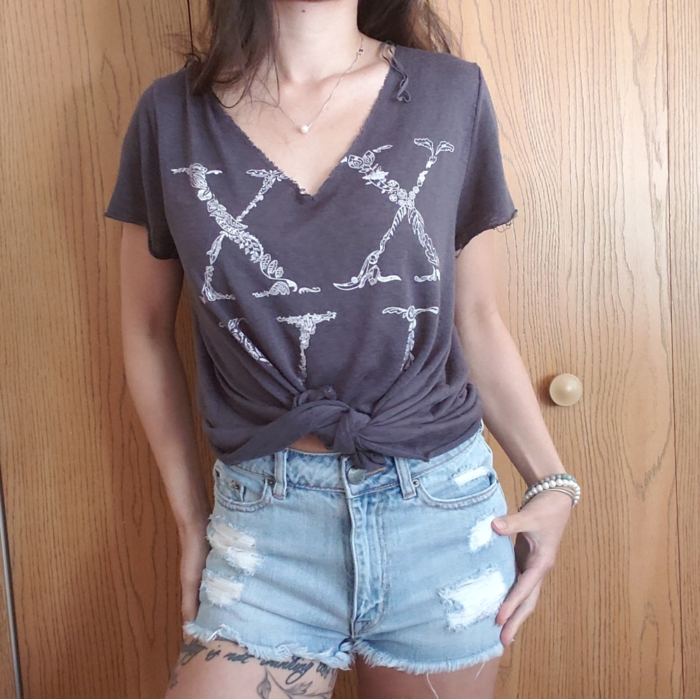 Oversized distressed tee